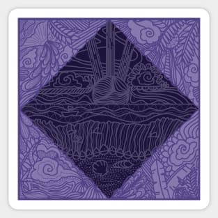 NATURE MANDALA PURPLE Sticker